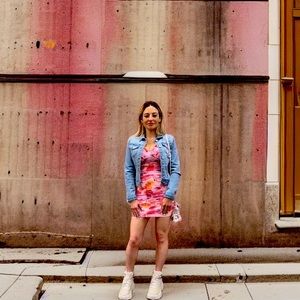 ZARA - NEW Floral Print Sweetheart Mini Dress